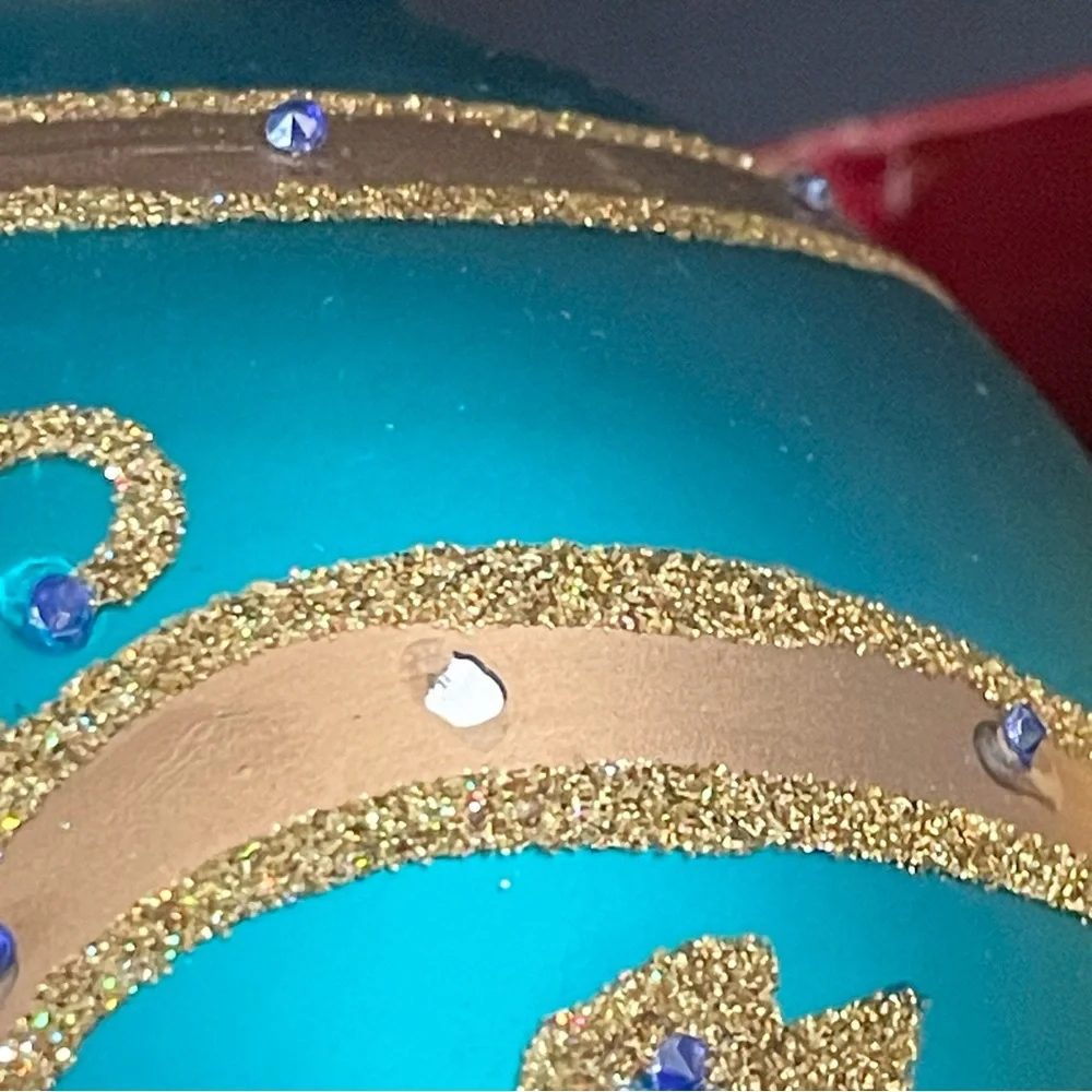 SET of 4 Paisley Ball Heirloom Ornaments - North Pole Collection - by Waterford